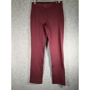 Quince Ultra Stretch Ponte Straight Leg Pants Burgundy S Minimalist Essential